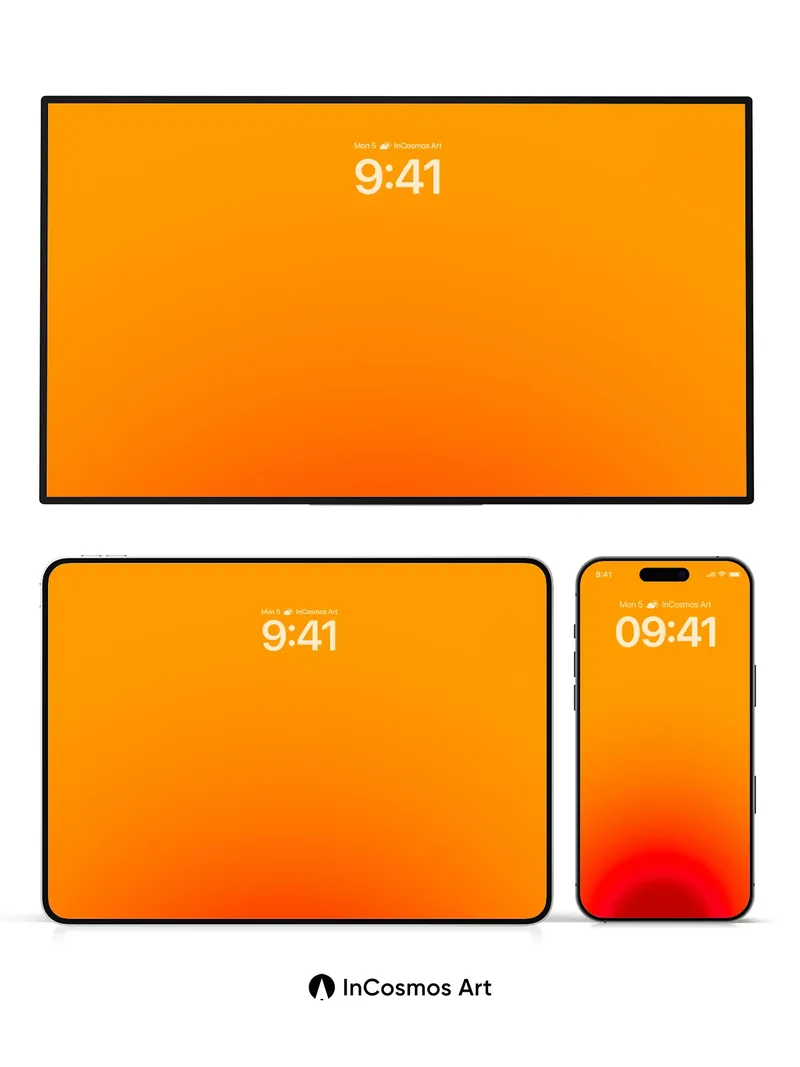 Fiery Horizon Wallpaper with Hidden Depths