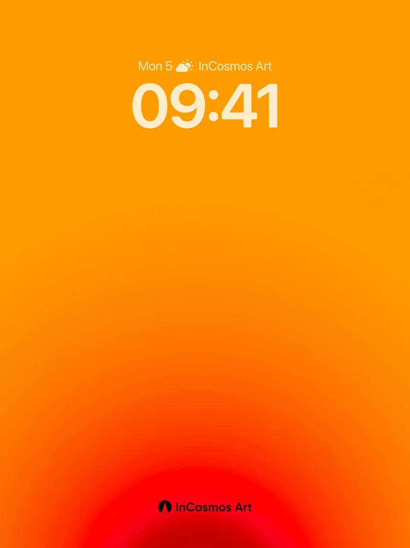 Fiery Horizon Wallpaper with Hidden Depths