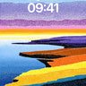 Spectral Shoreline Wallpaper with Dotted Hues wallpaper for iPhone, iPad & Mac