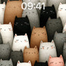 Serenity Knit Cat Wallpaper with Soft Hues wallpaper for iPhone, iPad & Mac