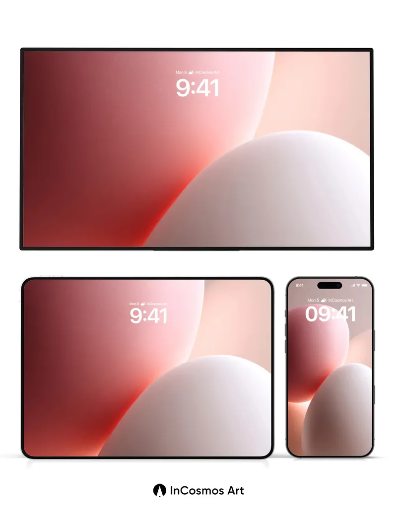 Soft Hush Wallpaper with Floating Forms