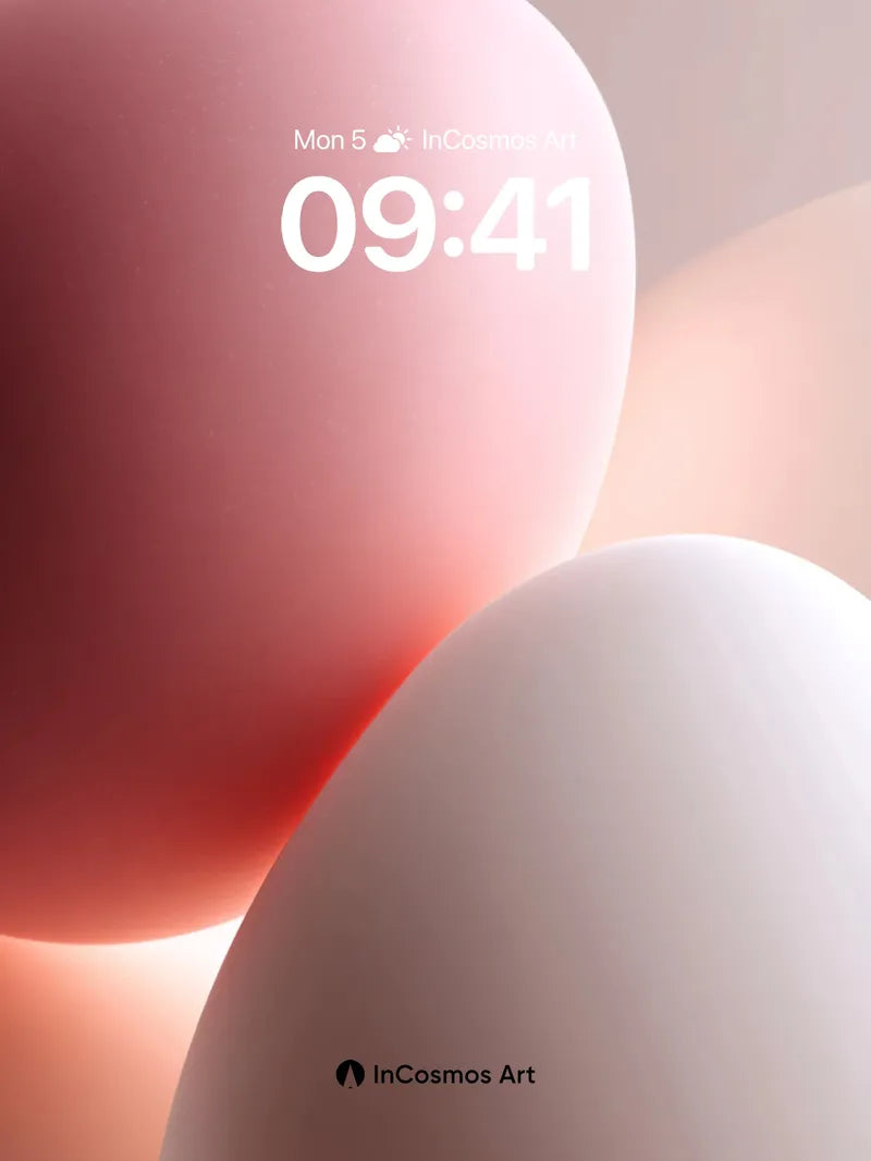 Soft Hush Wallpaper with Floating Forms