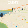 Pastoral Hillside Village Wallpaper