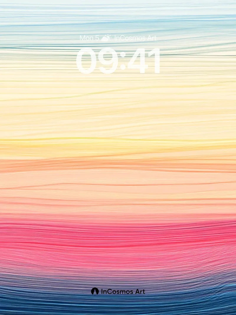 Calm Horizon Wallpaper with Liquid Light