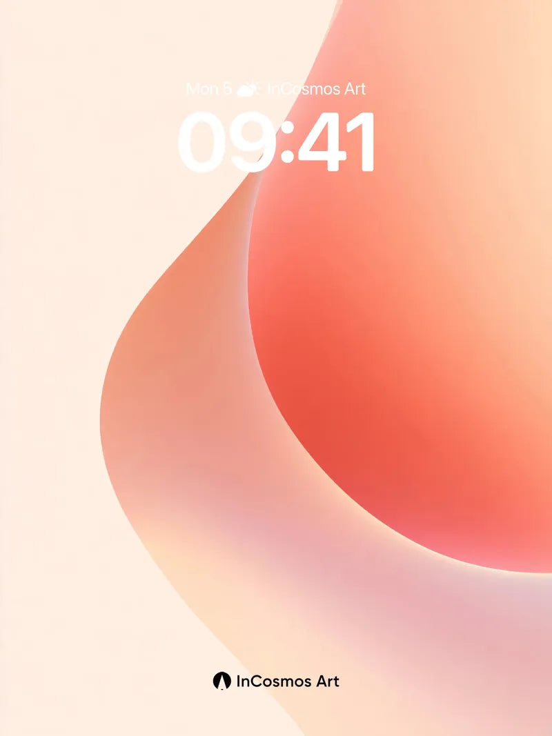 Soft Gradient Wallpaper with Floating Forms