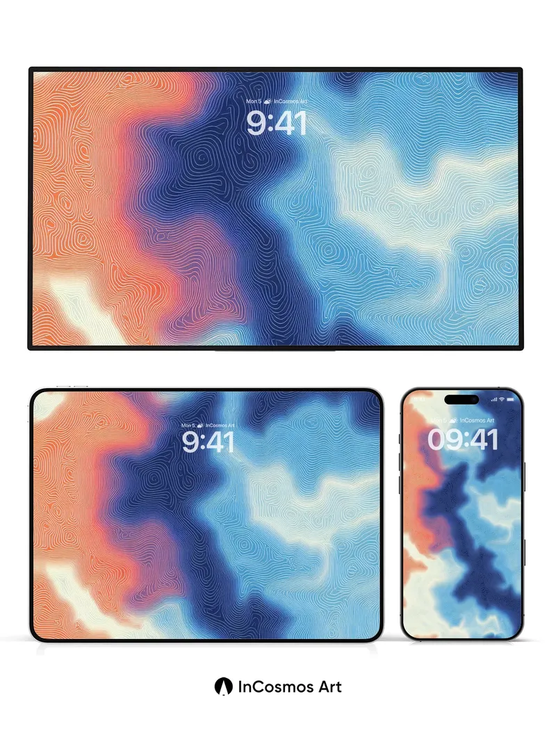 Whispering Contour Wallpaper with Ethereal Flow