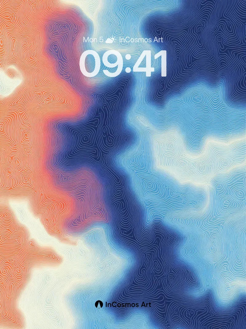 Whispering Contour Wallpaper with Ethereal Flow