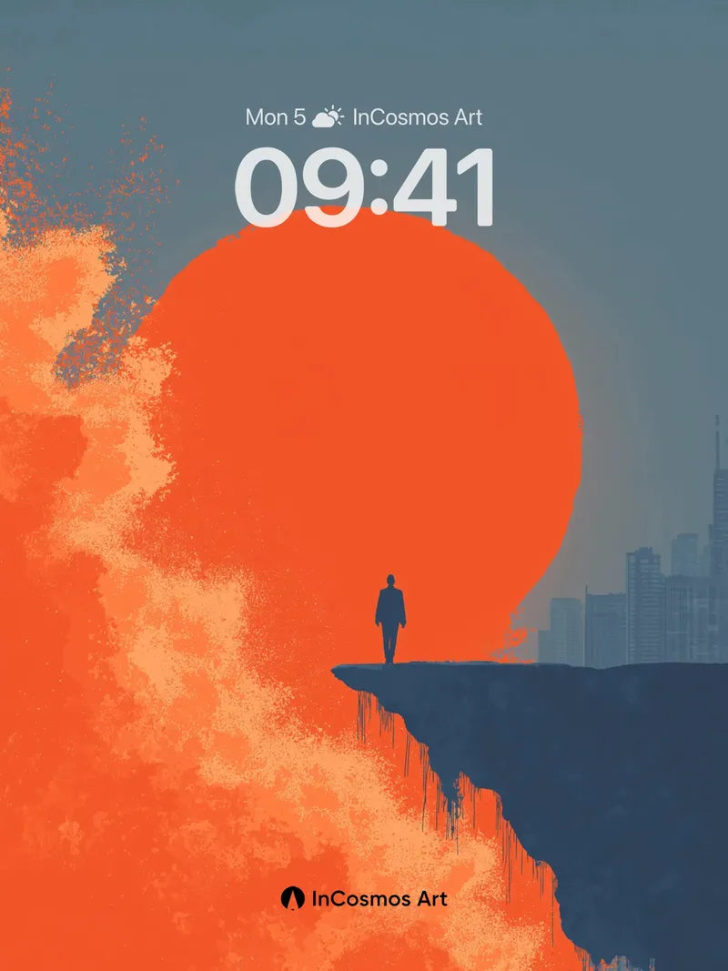 Solitary Edge Wallpaper with City Horizon wallpaper for iPhone, iPad & Mac