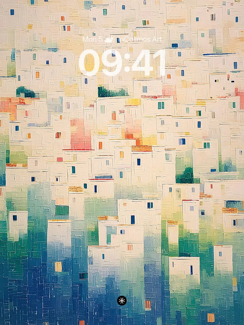 Abstract Cityscape Wallpaper 4K for iPhone Lock Screen — digital wallpaper for iPhone, iPad and Mac