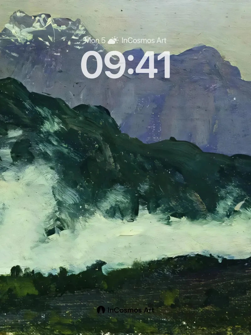 Majestic Mist Wallpaper with Mountain Veil