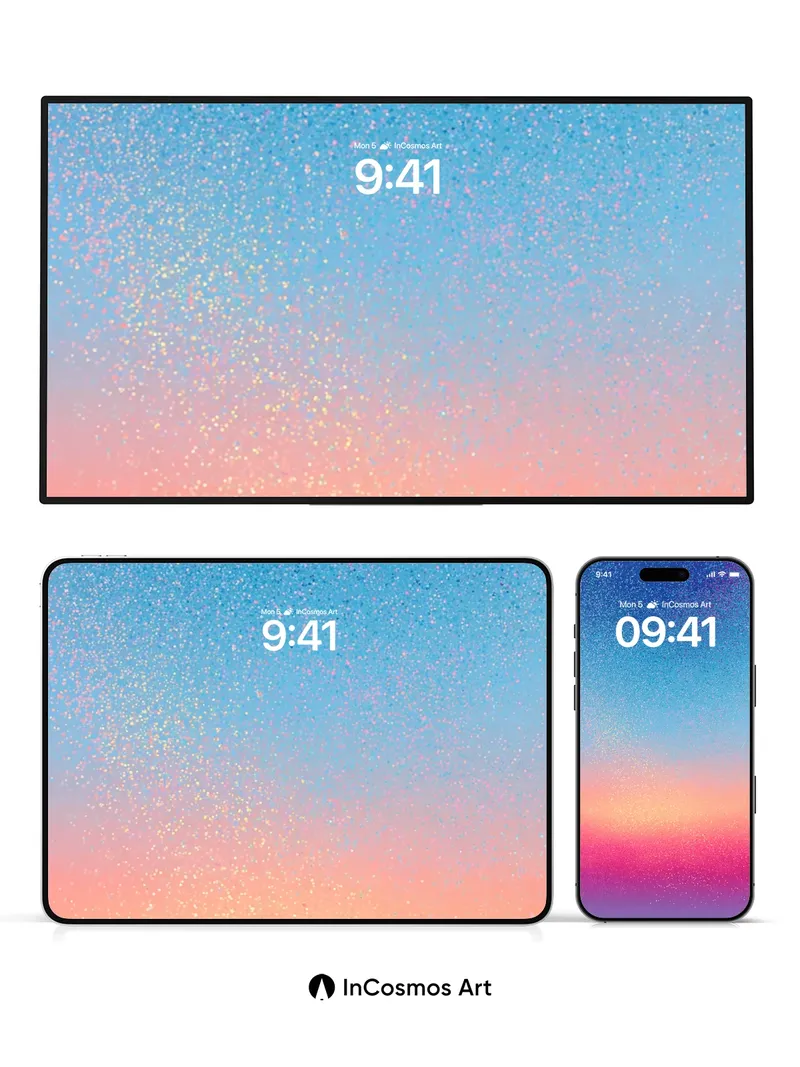 Cosmic Dust Wallpaper with Ethereal Gradient