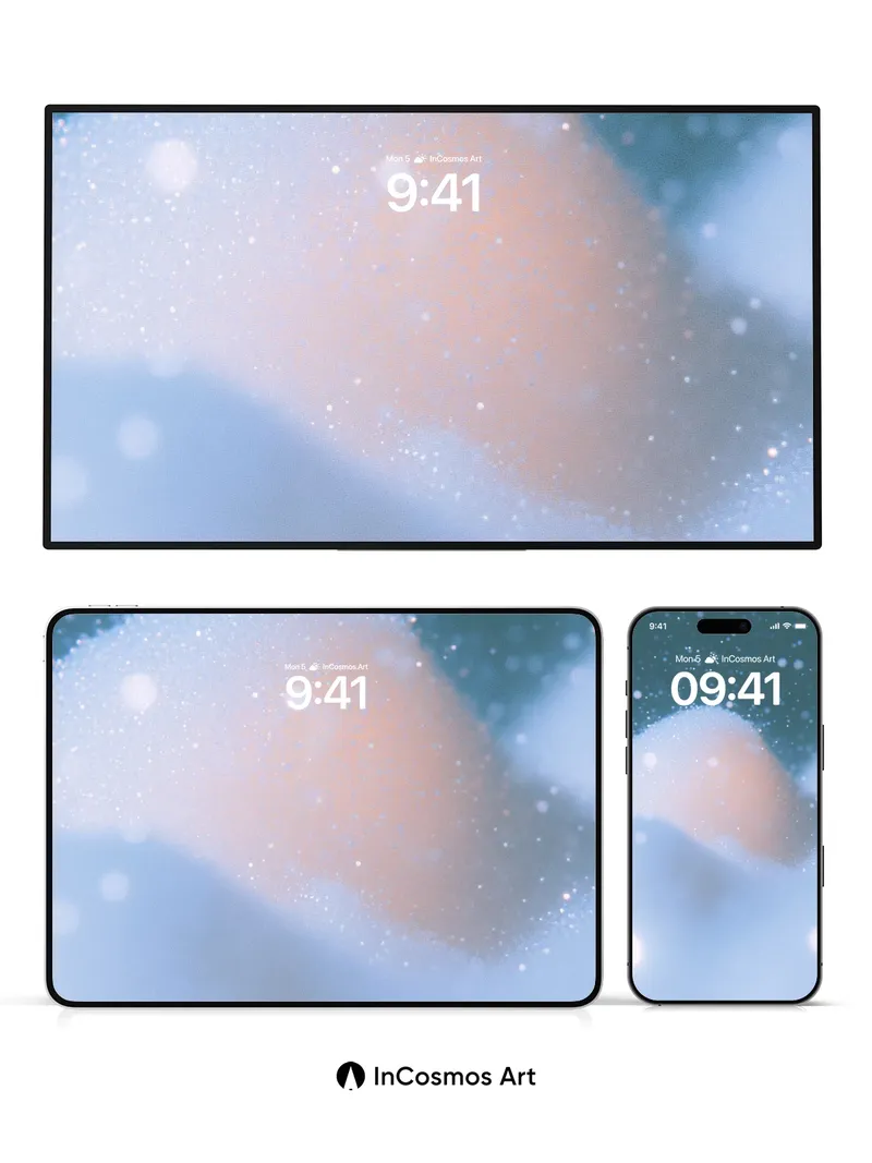 Frostbloom Mirage Wallpaper with Celestial Dust