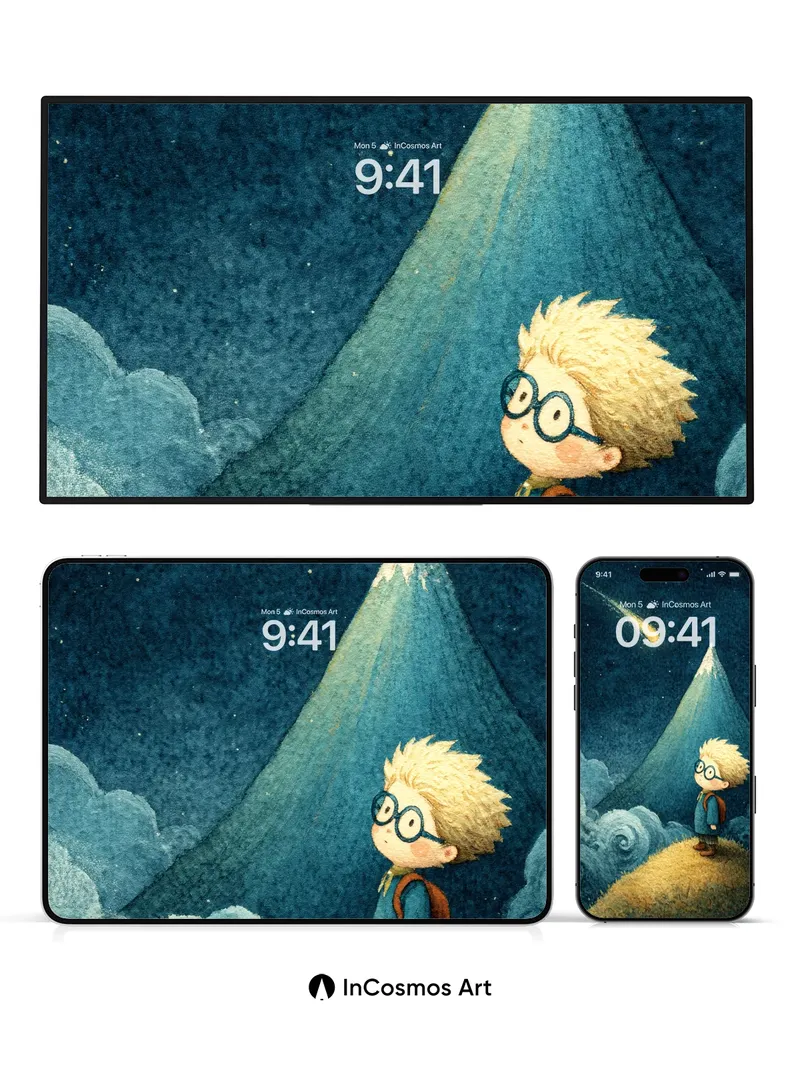 Wondering Night Sky Wallpaper with Alpine Whisper