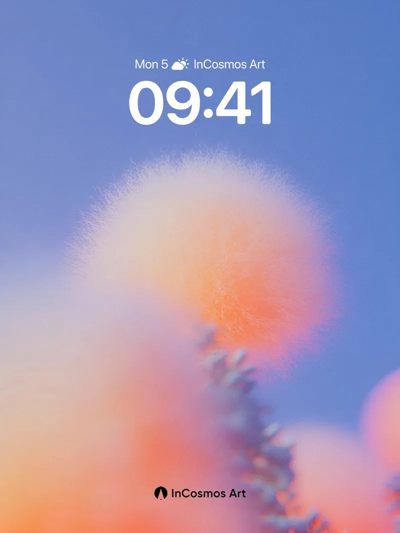 Luminous Fluff Wallpaper with Ethereal Hues