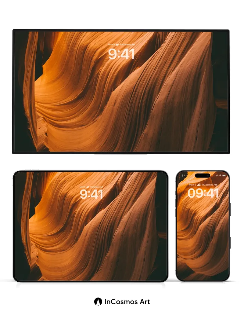 Canyon Hush Wallpaper with Golden Drift