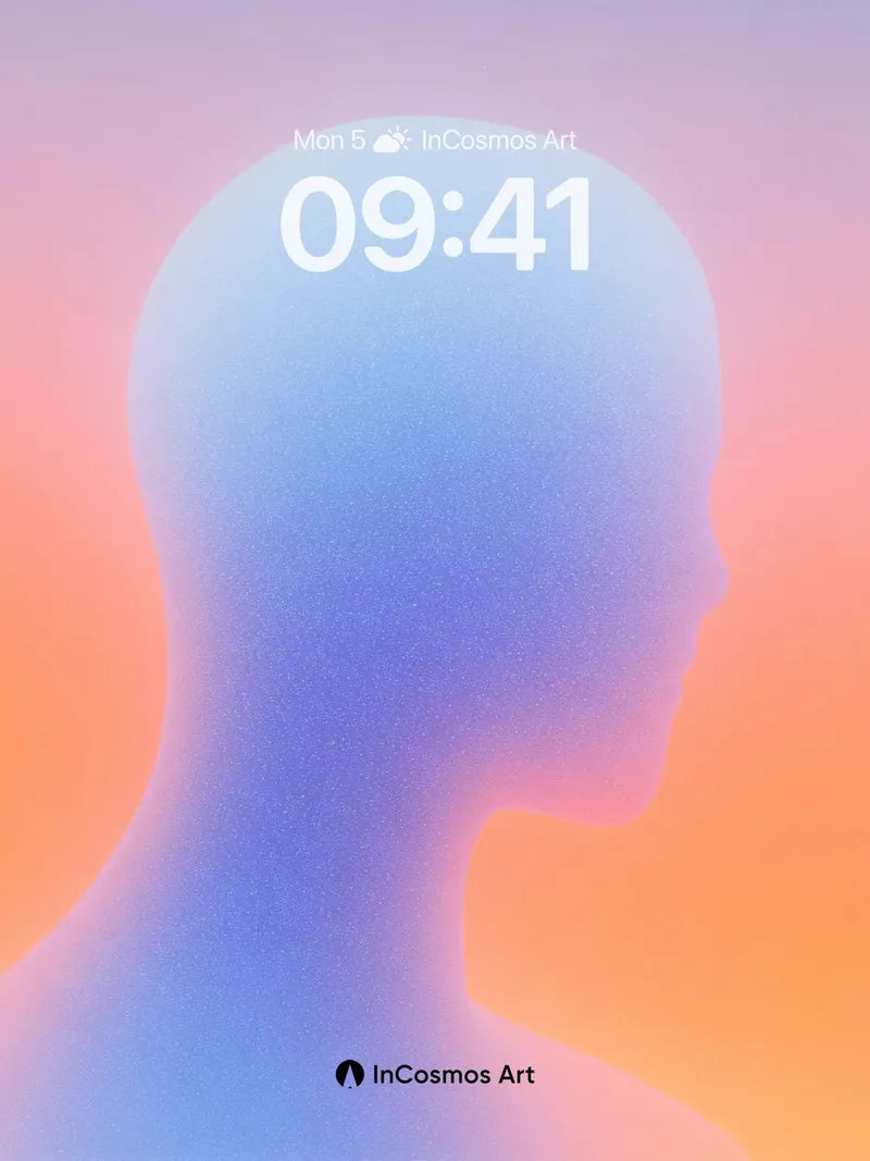 Ethereal Silhouette Wallpaper with Gradient Hues
