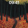 Autumn Canopy Wallpaper with Golden Veil wallpaper for iPhone, iPad & Mac