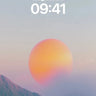 Serenity Horizon Wallpaper with Soft Sun Disc wallpaper for iPhone, iPad & Mac