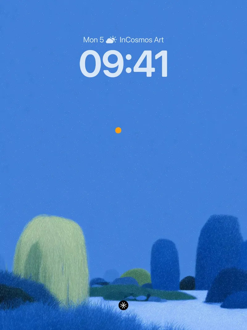 Serene Night Sky Gradient Flow Wallpaper wallpaper for iPhone, iPad & Mac