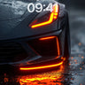 Neon Pulse Wallpaper with Rain-Soaked Reflections wallpaper for iPhone, iPad & Mac