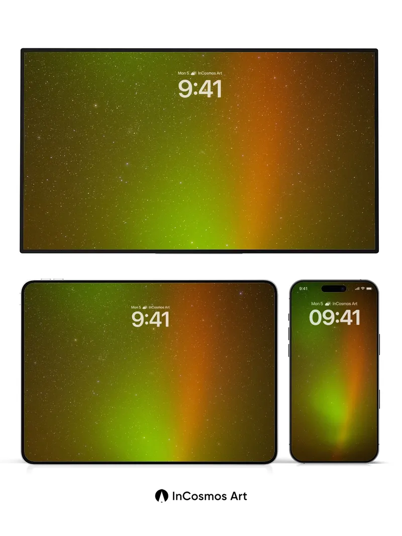 Aurora Veil Wallpaper with Starlit Breath