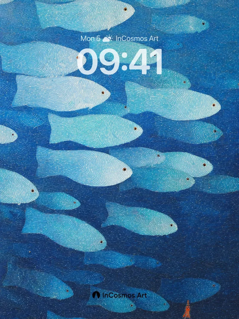 Serenity Swarm Wallpaper with Silent Orange wallpaper for iPhone, iPad & Mac