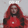 Crimson Pulse Wallpaper with Cosmic Heart wallpaper for iPhone, iPad & Mac