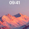 Crimson Alpenglow Wallpaper with Frozen Silence wallpaper for iPhone, iPad & Mac