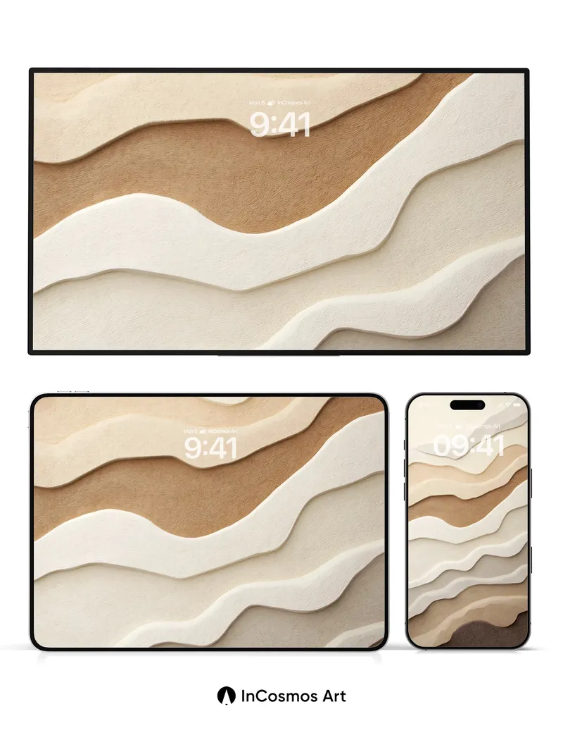 Sandy Dune Wallpaper with Floating Light