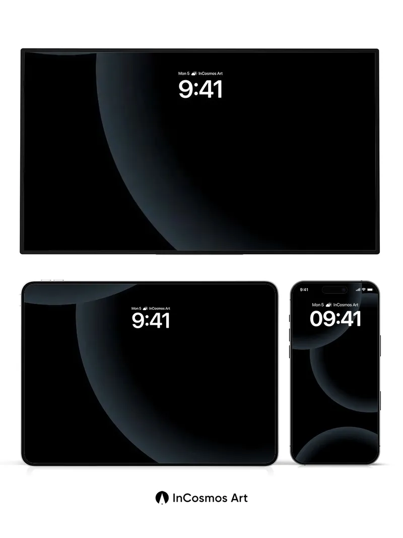 Void Echo Wallpaper with Floating Orbs