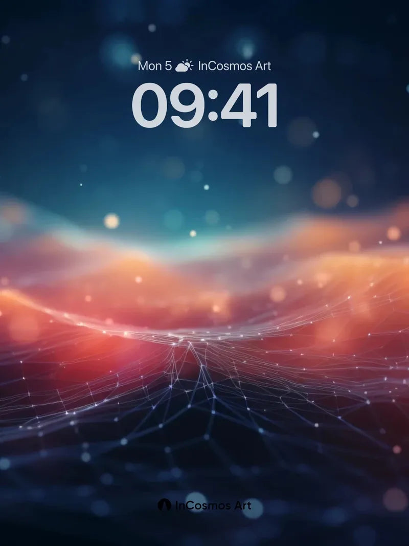 Luminous Web Wallpaper with Cosmic Haze