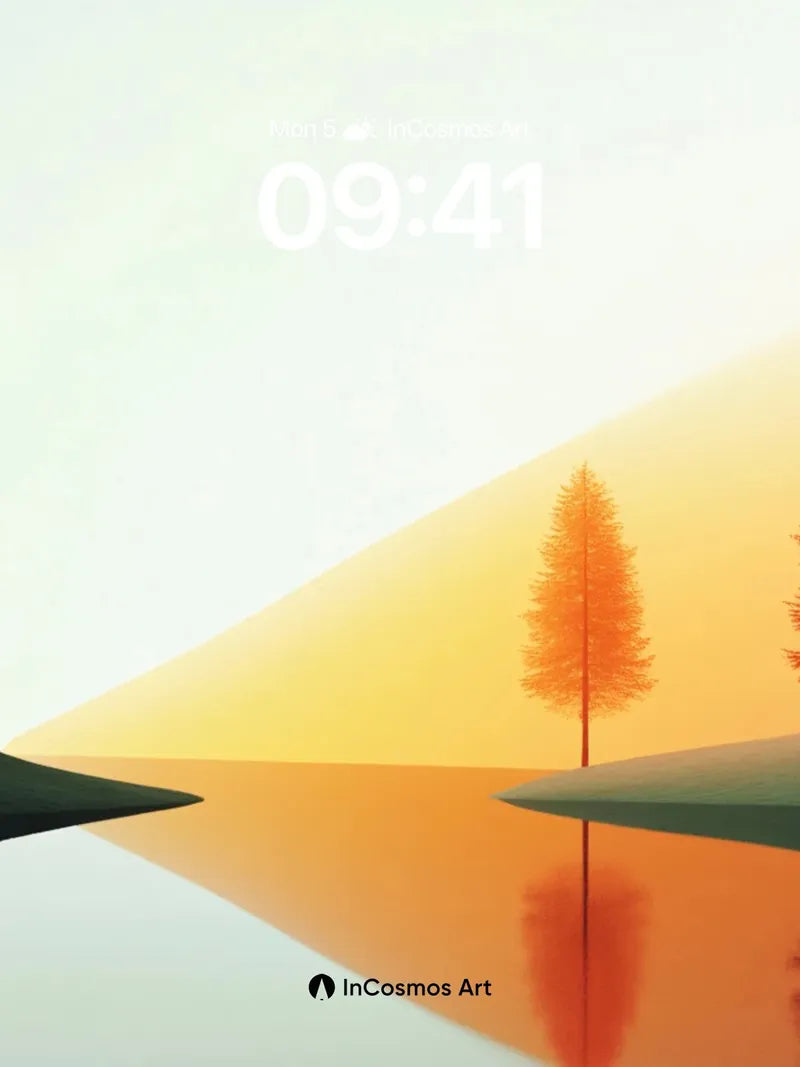 Serene Horizon Wallpaper with Reflective Stillness