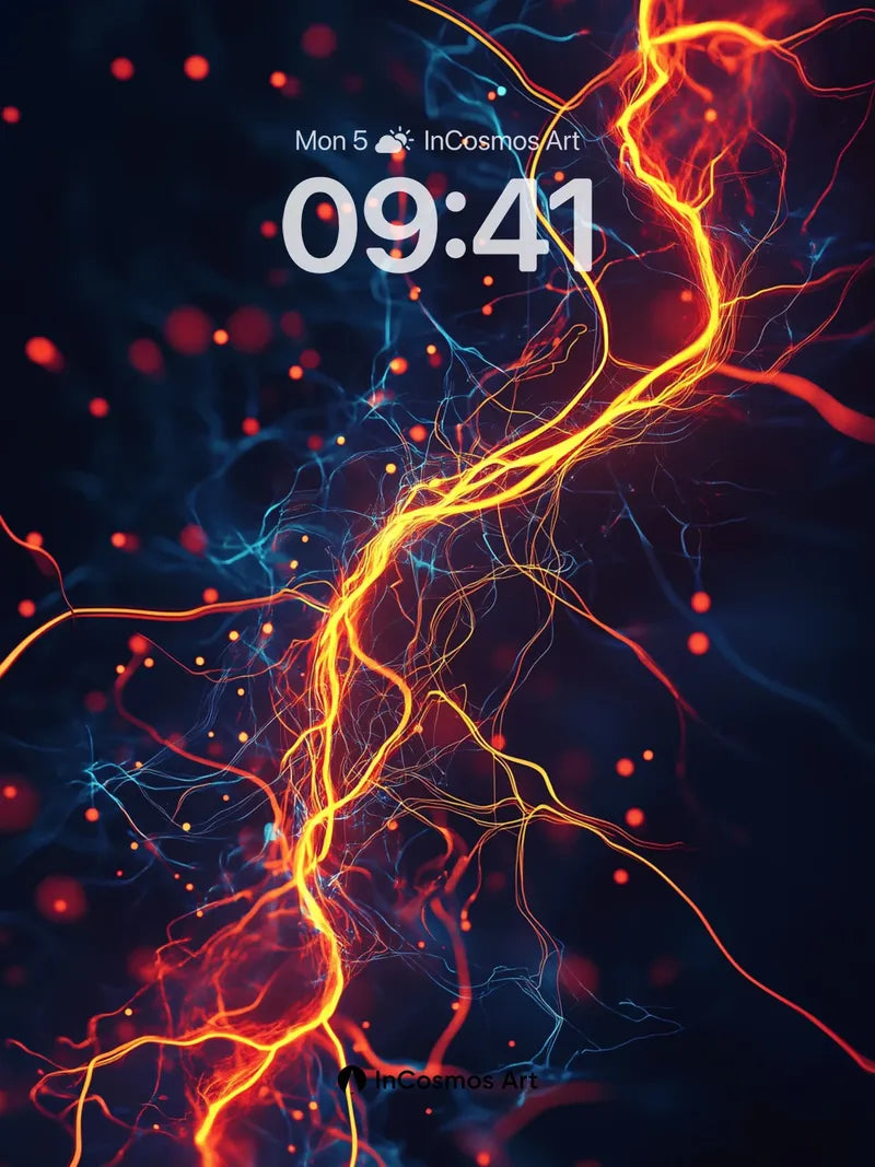 Furious Plasma Wallpaper with Electric Veins
