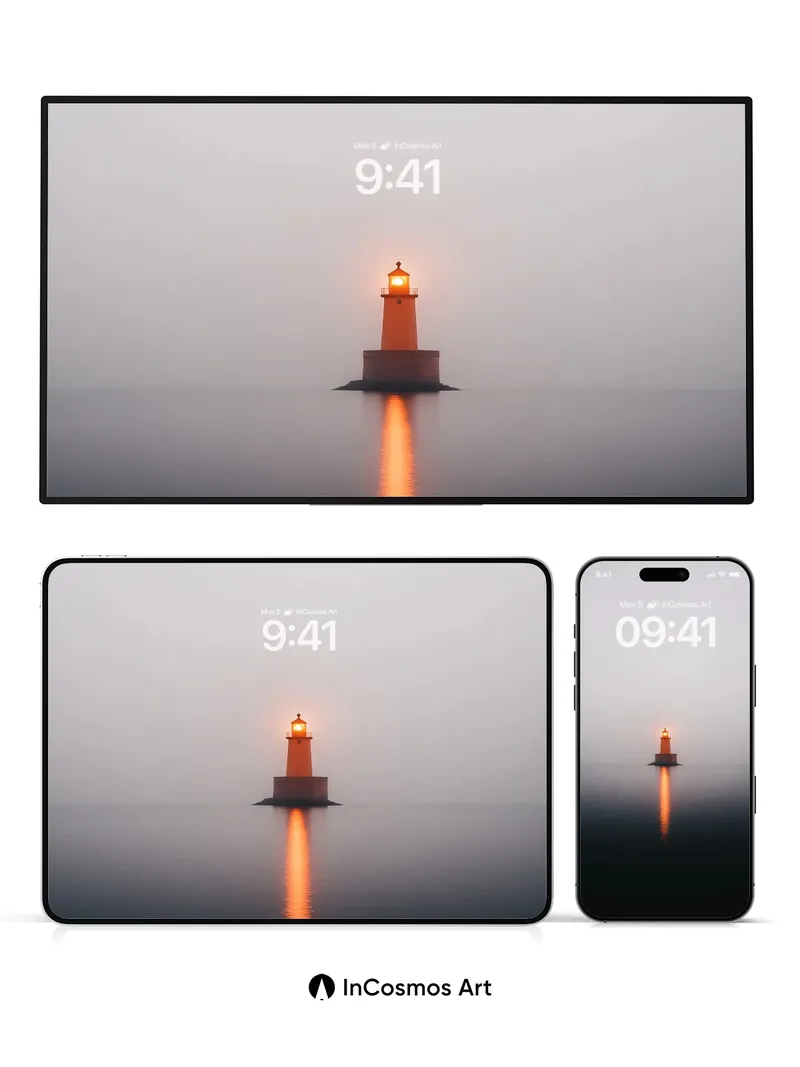 Serenity Beacon Wallpaper with Reflective Light