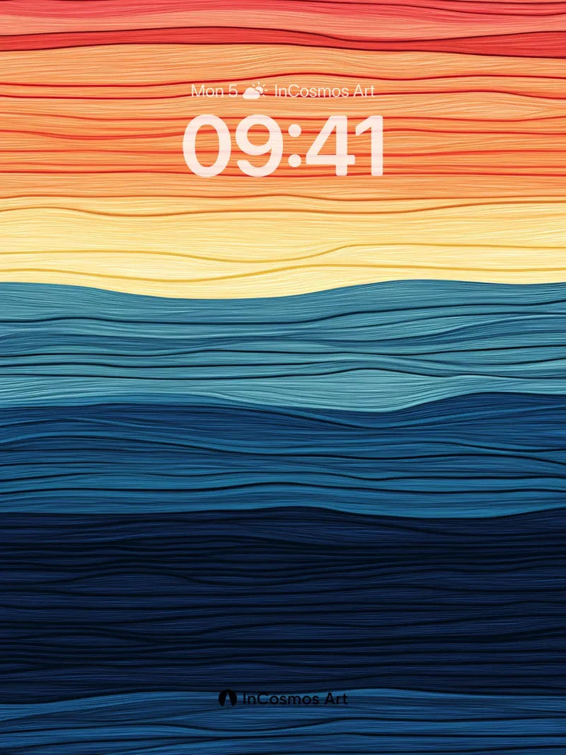 Serenity Horizon Wallpaper with Woven Light