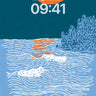 Serene Ocean Sunset Wallpaper with Gentle Waves wallpaper for iPhone, iPad & Mac