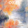 Autumn Hush Wallpaper with Monet Reflections wallpaper for iPhone, iPad & Mac
