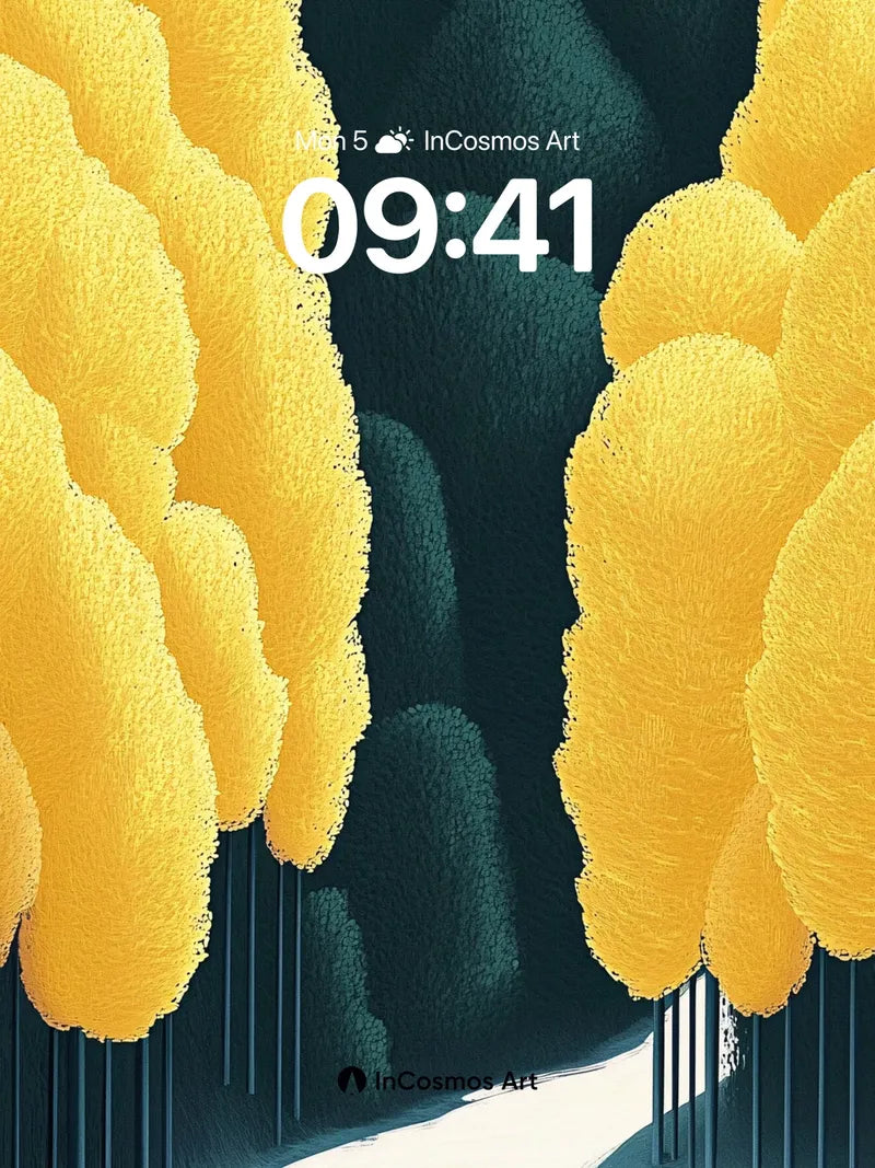 Golden Canopy Wallpaper with Whispering Path