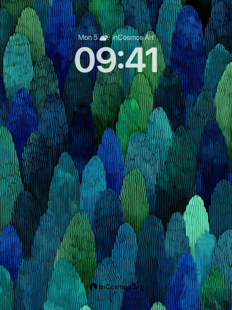 Midnight Pine Forest Wallpaper with Textured Depth wallpaper for iPhone, iPad & Mac