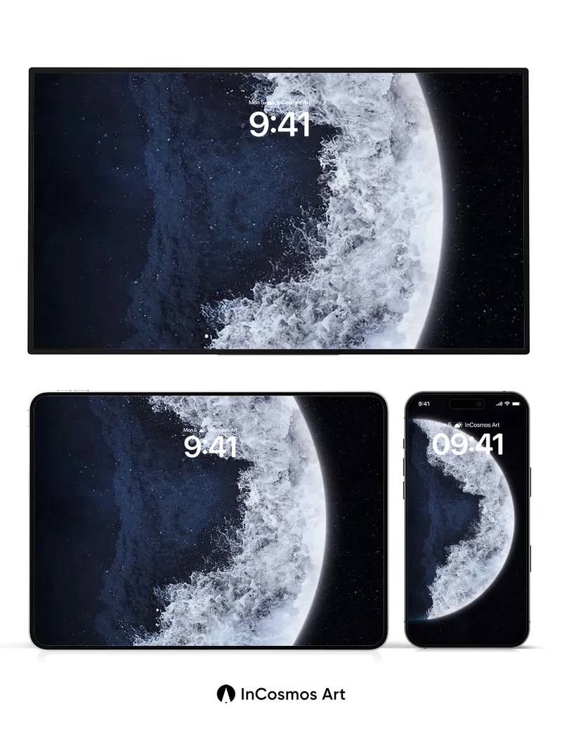 Celestial Veil Wallpaper with Frozen Light