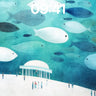Surreal Sea Mirage Wallpaper with Floating Fish wallpaper for iPhone, iPad & Mac