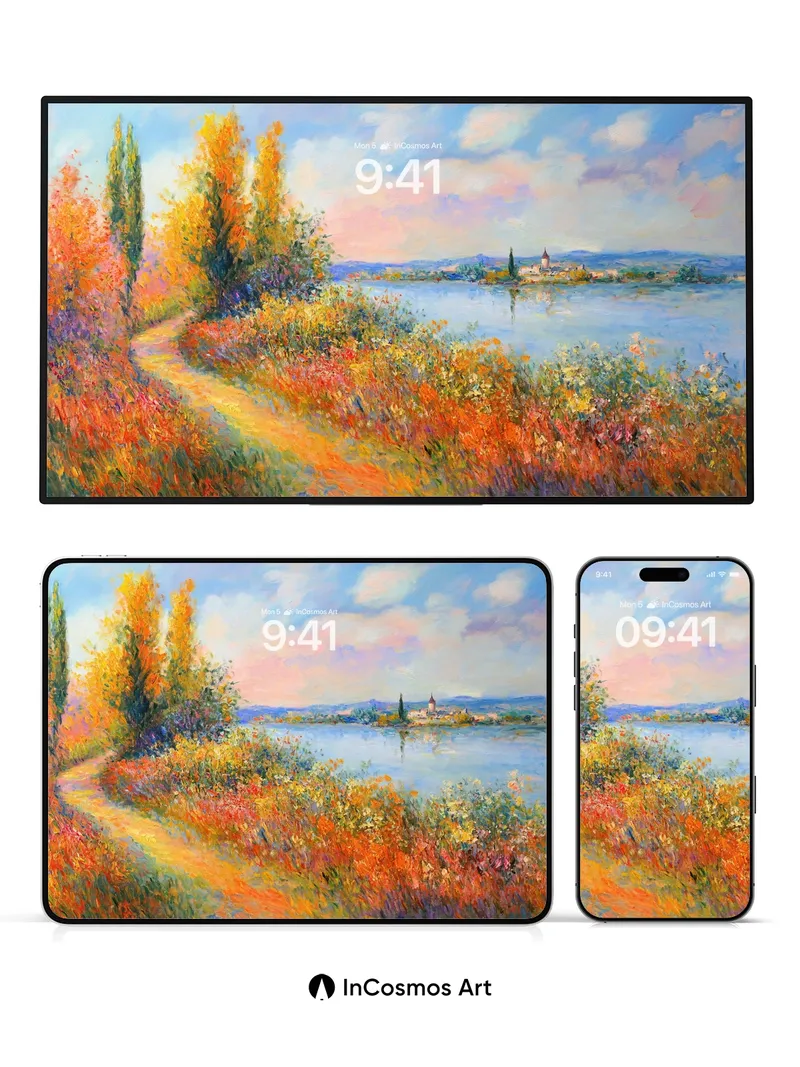 Golden Hush Wallpaper with Monet's Light