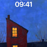 Cobalt Hush Wallpaper with Moonlit Windows wallpaper for iPhone, iPad & Mac