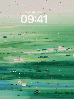 Pastel Gradient Dreamscape Wallpaper, iPhone Duo cover screen