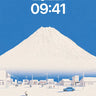Silent Snowscape Wallpaper with Mount Fuji's Crown wallpaper for iPhone, iPad & Mac