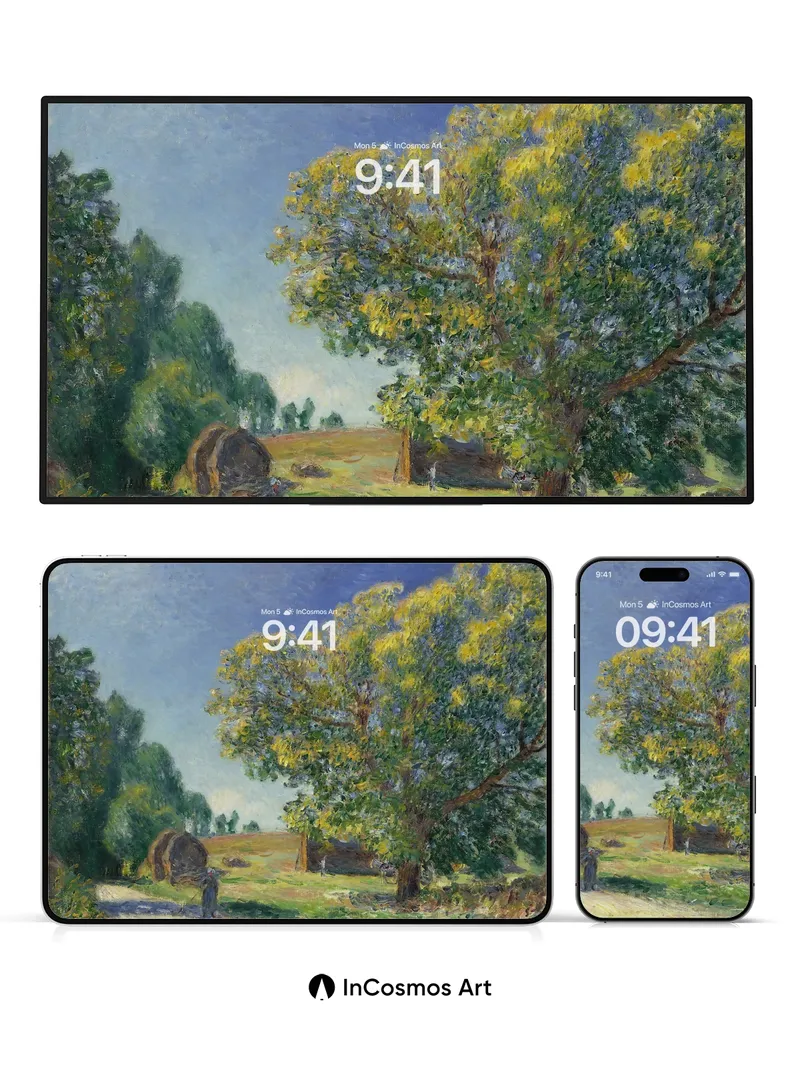 Golden Hush Wallpaper with Sunlit Canopy