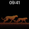 Golden Mirage Wallpaper with Cheetah Silhouettes wallpaper for iPhone, iPad & Mac