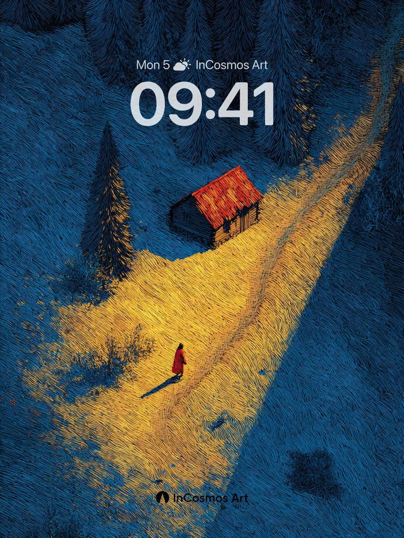 Golden Path Wallpaper with Whispering Pines wallpaper for iPhone, iPad & Mac