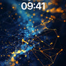 Neon Constellation Wallpaper with Floating Nodes wallpaper for iPhone, iPad & Mac