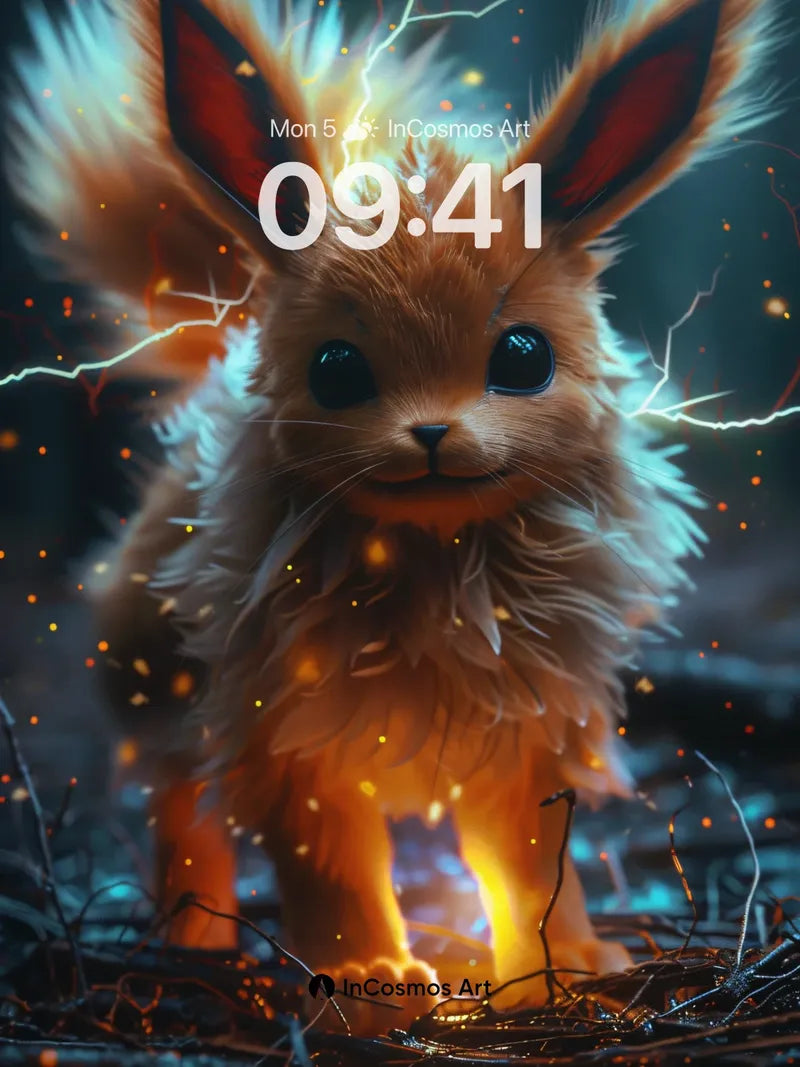 Electric Hush Wallpaper with Furred Lightning